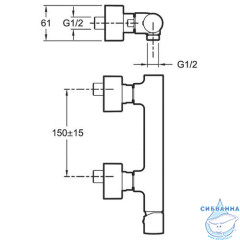 Смеситель для душа Jacob Delafon Toobi E8962-CP