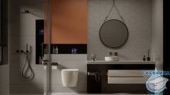 Унитаз подвесной безободковый Abber Bequem AC1101MBEс сиденьем Soft Close (микролифт) (бежевый матовый)