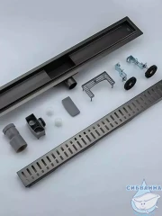 Дренажный трап для душа Raglo R650.50.09 50 см с решеткой (графит) 