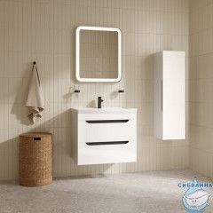 Тумба с умывальником, подвесная, 70 см, белый, Ray, IDDIS, RAY70W0i95K подходит умыв. 4077000i28