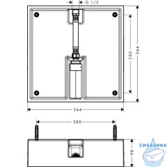 Внутренняя часть Hansgrohe Raindance 26254180