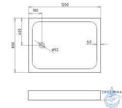 Акриловый поддон Gemy ST13T 120х80
