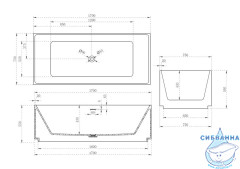 Ванна из искусственного камня ABBER Stein AS9602