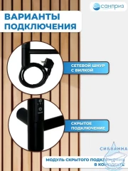 Полотенцесушитель электрический Санприз Аврора П6 40х60  (черный матовый) (подключение универсальное)