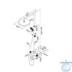 Душевая система Iddis Duna 320 1 режим DUNGMSTi06 (графит)