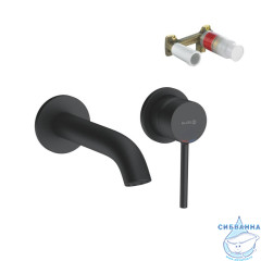  Смеситель для раковины встраиваемый  Kludi Bozz 382443976S (черный матовый)