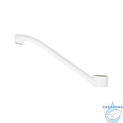 Излив для смесителя, кухня, нерж. сталь, 207х152 мм, поворотный, белый, IDDIS, 995V21W5SM