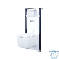 Комплект 3в1: подвесной унитаз, инсталляция и клавиша смыва, IDDIS, BASBR01i73