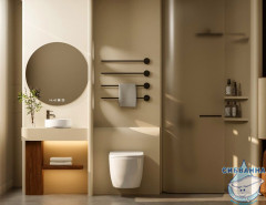 Комплект подвесной унитаз ABBER Bequem AC1100T белый с инсталляцией AC0105 и кнопкой AC0120NG никель