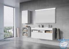Тумба Ravak Natural 120 белый с раковиной Natural Duo 120