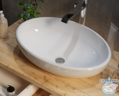 Тумба подвесная 1Marka GRUNGE LOFT 80П (1 ящик) Дуб Вотан с раковиной Sanita Luxe Инфинити 60