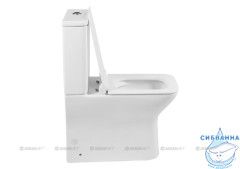 Унитаз напольный безободковый Aquanet Rimless Cube 210759 с бачком и сиденьем Soft Close (микролифт)