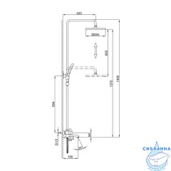 Душевая система Frap F2475 250 1 режим (хром)