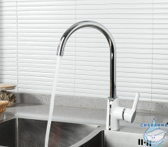 Смеситель для кухни Gappo G4003-8 (хром/белый)