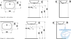 Раковина на столешницу 50 см Laufen Ino 8.1230.2.000.109.1