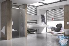 Дверь в нишу Ravak Matrix MSD2 120 см R профиль хром