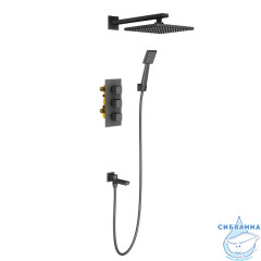 Душевая система Timo Tetra-Thermo SX-0199/03SM 230 1 режим (черный матовый)