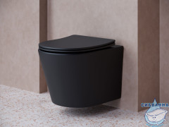 Унитаз подвесной безободковый Ceramicanova Balearica Rimless CN6000MB с сиденьем быстросъемным Soft Close (микролифт)