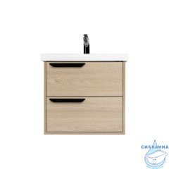 Тумба Viant Кёльн 60П с раковиной Фостер 60 дуб светлый