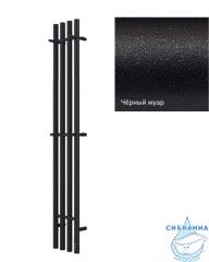 Полотенцесушитель электрический Terminus Quatro 22х160 круглая (с возможностью скрытого подключения) (черный муар)