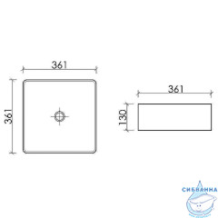  Раковина на столешницу 36 см Ceramicanova Element CN6068