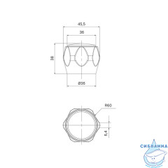 Маховик для смесителя, 8x24, круглый, хром, комплект, 2 шт, IDDIS, 991RN241SM