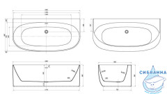 Акриловая ванна Azario Cambridge 180х88