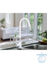 Смеситель кухни Frap F4041 (белый/хром)