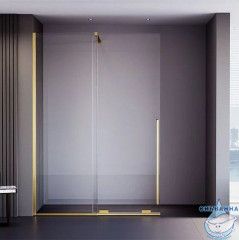 Walk-in Veconi Premium Trento 100 профиль золото брашированное, стекло прозрачное PTDW-50G-100-01-C4