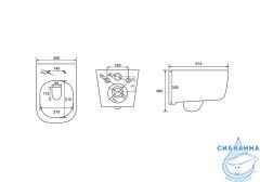 Унитаз подвесной безободковый Aquatek Дива AQ2012B-00 (с сиденьем Soft Close (микролифт) 