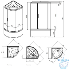 Душевая кабина AM.PM X-Joy 90х90 W88C-401A-090WT