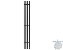 Полотенцесушитель электрический Terminus Quatro 21х160 квадратная (с возможностью скрытого подключения) (черный матовый)