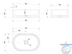 Раковина на столешницу 56 см ABBER Stein AS2655
