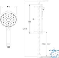 Душевой гарнитур Jacob Delafon Awaken E99898RU-CP