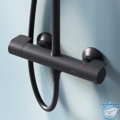 Душевая система Am.Pm X-Joy 230 1 режим F0785A422 (черный матовый)
