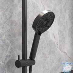 Лейка для душа Damixa Apollo 947020300 3 режима (черный матовый)