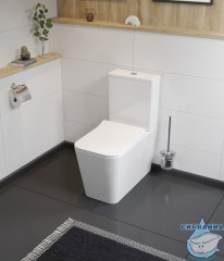 Унитаз напольный безободковый Koller Pool Kvadro с бачком и сиденьем Soft Close (микролифт)