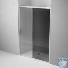 Дверь в нишу AM.PM Gem W90G-140-1-195MG 140 см профиль хром, стекло тонированное