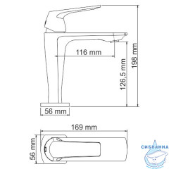 Смеситель для раковины Wasserkraft  Neime 1903 (без донного клапана)(хром)