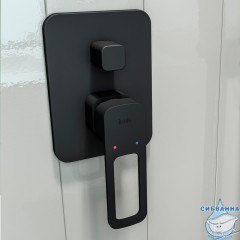 Встраиваемый смеситель для ванны Iddis Slide SLIBL00i67 (черный матовый)