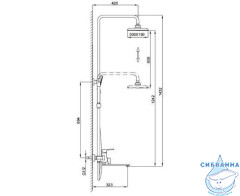 Душевая система Frap F2471-9 300 1 режим (оружейная сталь)