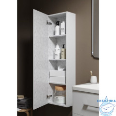 Пенал подвесной Aqwella 5 Stars Ankona 25 белый глянец