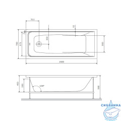 Каркас для ванны 150х70 см AM.PM Gem W90A-150-070W-R