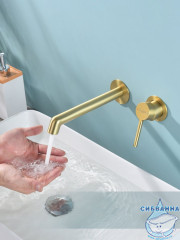 Смеситель для раковины встраиваемый Calypso CS1120-3 (матовое золото)