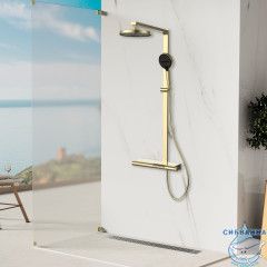 Душевая система Vincea Aspire 260 1 режим VSFS-4AS1BG (брашированное золото)