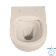 Унитаз подвесной безободковый Abber Bequem AC1101MBEс сиденьем Soft Close (микролифт) (бежевый матовый)