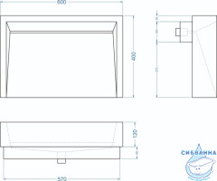 Раковина на столешницу 60 см Malinkin Design Mariana