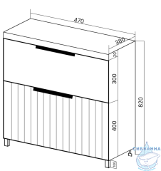 Тумба под раковину Viant Сицилия 50Н белая