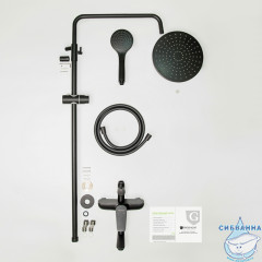 Душевая система Gross Aqua Evo Matt Black 230 1 режим GA9017SMD05MB (черный матовый)