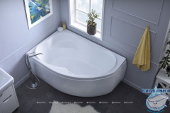 Акриловая ванна Aquanet Capri 170x110 L с каркасом